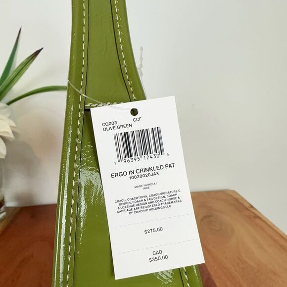 NWT Coach‎ Ergo Bag In Crinkle Patent Coachtopia Leather - Picture 4 of 8